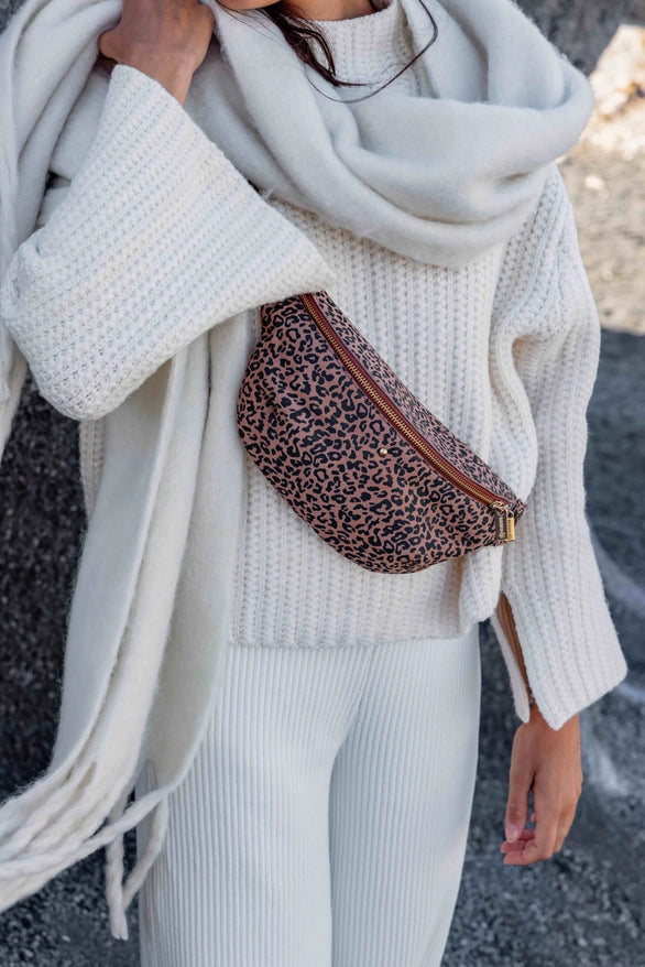 The Nicole Leather Bumbag - Leopard Print