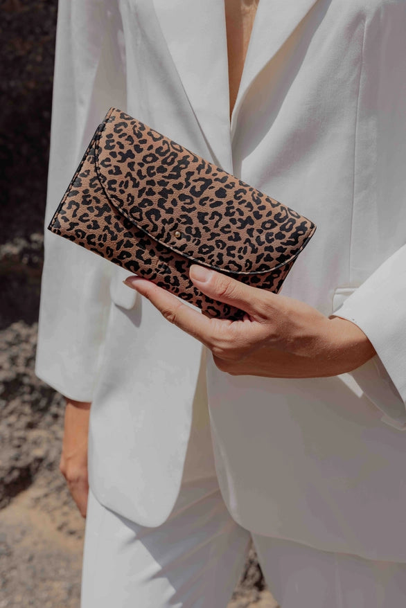 Leopard Print Leather Wallet